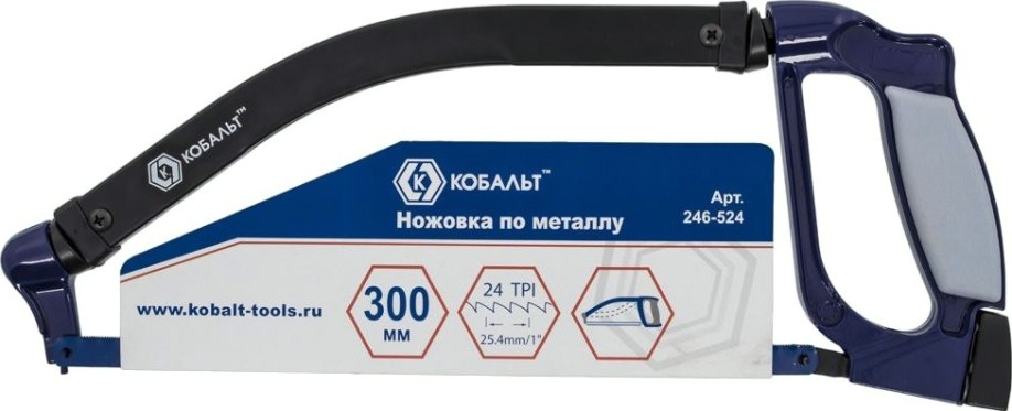 Ножовка по металлу Кобальт 246-524 300 мм алюминиевая рукоятка