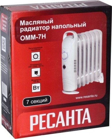 Обогреватель масляный Ресанта ОММ- 7Н [67/3/1]