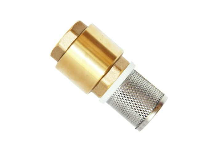 Обратный клапан UNIPUMP 1" с сеткой обр. (сетка-нерж.сталь, толк.-пластик) [86870]