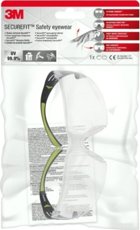 Очки открытые 3M SecureFit™ 401 с покрытием против царапин и запотевания [7100180082]