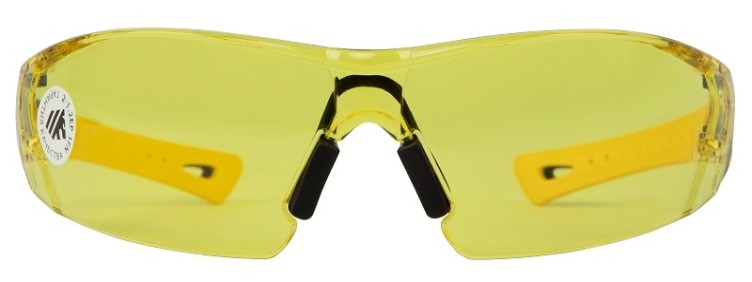 Очки защитные Denzel 89 192 открытые, поликарбонатные, желтая линза, 2х комп.д [89192]