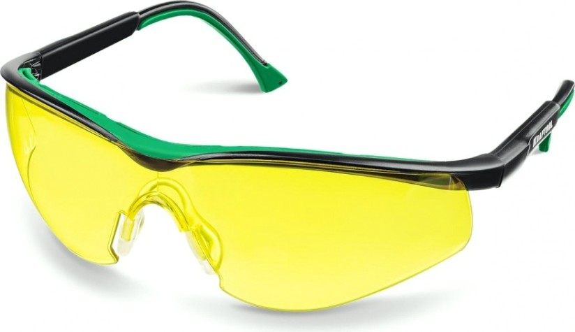 Очки защитные KRAFTOOL BASIC желтые, стекло-моноблок [110318]