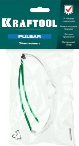 Очки защитные KRAFTOOL PULSAR панорамные, прозрачные, увеличенная линза [110460]