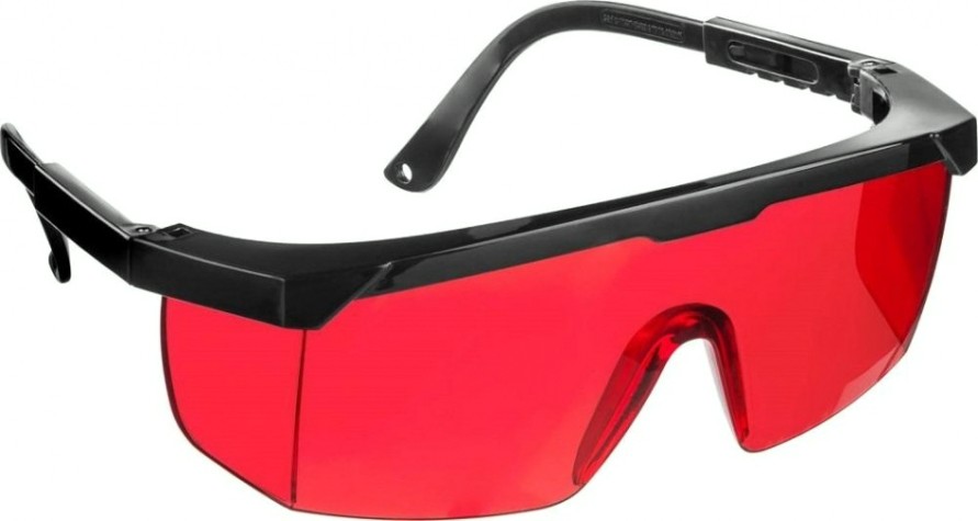 Очки защитные STAYER OPTIMA красные, открытого типа, регулируемые по длине дуж [2-110457_z01]