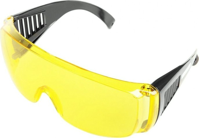 Очки защитные Sturm 8050-05-03Y желтые с дужками, линзы 2мм поликарбонат