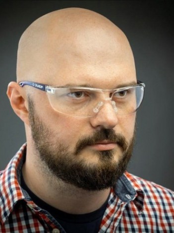 Очки защитные ЗУБР БОЛИД прозрачные, сферические линзы устойчивые к запотев [110485]