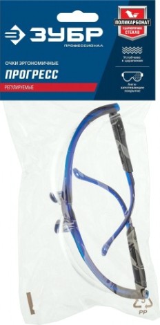 Очки защитные ЗУБР ПРОГРЕСС устойчивы к царапинам и запотеванию [110320_z01]