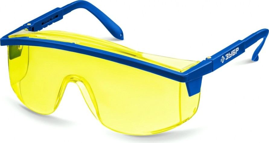 Очки защитные ЗУБР ПРОТОН желтые, линза увеличенного размера [110482]