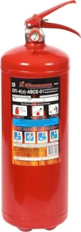 Огнетушитель порошковый Ярпожинвест ОП-4 (з) АВСЕ [00000000027]