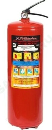 Огнетушитель порошковый Ярпожинвест ОП-7 (з) АВСЕ [00000002803]