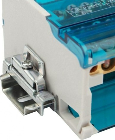 Ограничитель REXANT 12-2902 (уп 100 шт) на DIN-рейку, металл., 1 винт [12-2902]