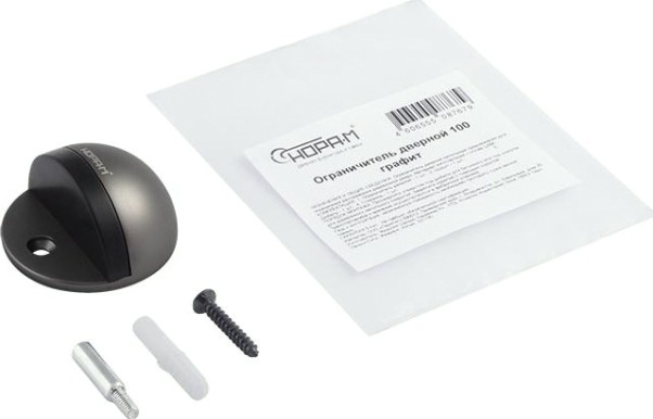 Ограничительный стопор НОРА-М 100 напольный "Графит" [18949]