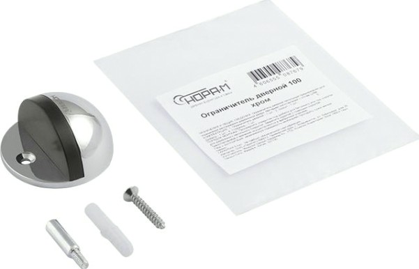 Ограничительный стопор НОРА-М 100 напольный "Хром" [4544]