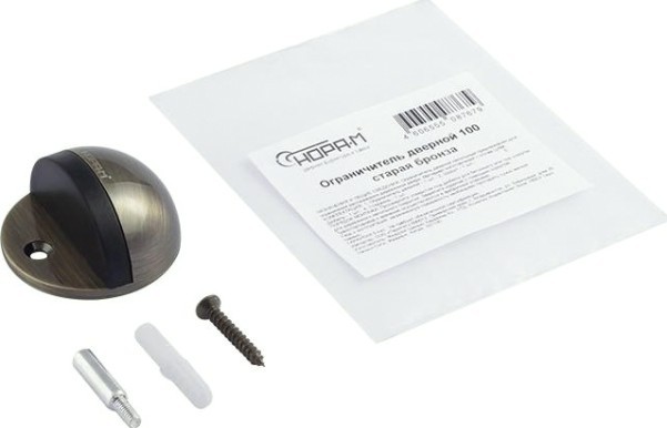 Ограничительный стопор НОРА-М 100 напольный "Старая бронза" [5981]