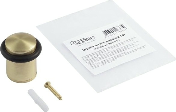 Ограничительный стопор НОРА-М 101 напольный "Матовое золото" [7225]