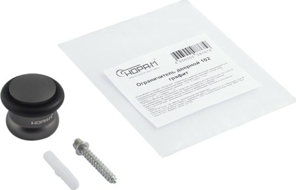 Ограничительный стопор НОРА-М 102 напольный "Графит" [19083]