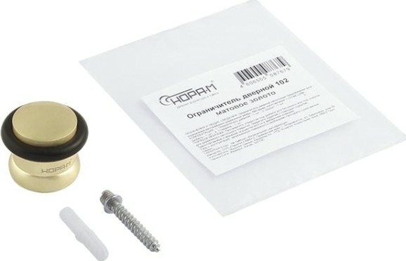 Ограничительный стопор НОРА-М 102 напольный "Матовое золото" [7232]