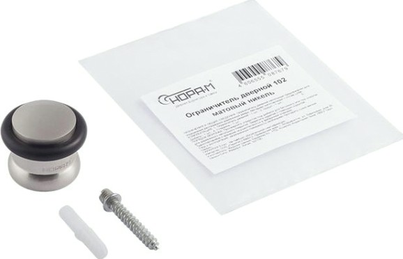 Ограничительный стопор НОРА-М 102 напольный "Матовый никель" [7235]