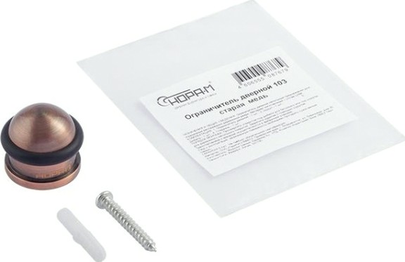 Ограничительный стопор НОРА-М 103 напольный "Старая медь" [7244]