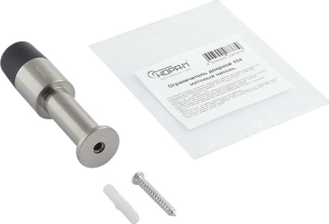 Ограничительный стопор НОРА-М 104 настенный "Матовый никель" [9611]