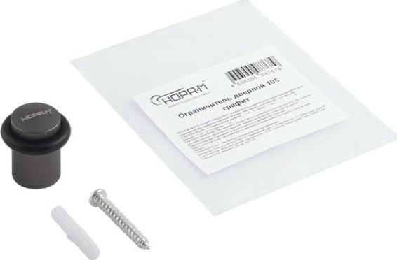 Ограничительный стопор НОРА-М 105 напольный "Графит" [19087]