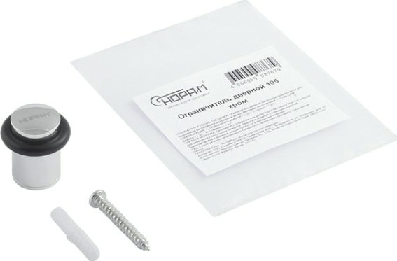 Ограничительный стопор НОРА-М 105 напольный "Хром" [7247]