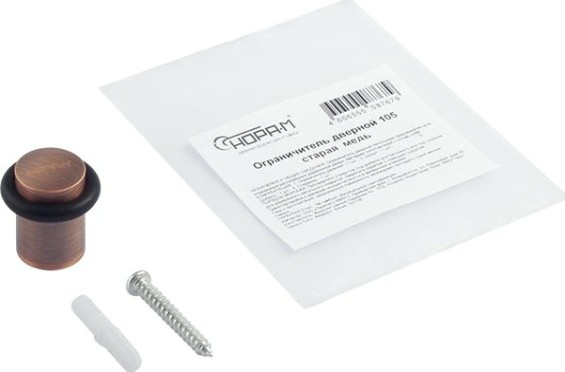 Ограничительный стопор НОРА-М 105 напольный "Старая медь" [7251]