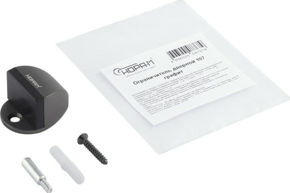 Ограничительный стопор НОРА-М 107 напольный "Графит" [19088]