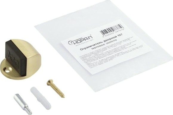 Ограничительный стопор НОРА-М 107 напольный "Матовое золото" [7260]