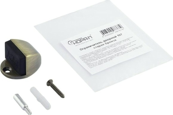 Ограничительный стопор НОРА-М 107 напольный "Старая бронза" [7264]