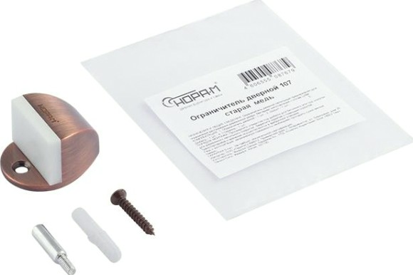 Ограничительный стопор НОРА-М 107 напольный "Старая медь" [7265]