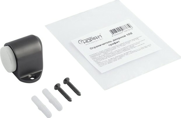 Ограничительный стопор НОРА-М 108 напольный "Графит" [19089]