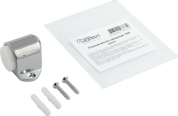 Ограничительный стопор НОРА-М 108 напольный "Хром" [7268]