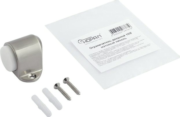 Ограничительный стопор НОРА-М 108 напольный "Матовый никель" [7270]