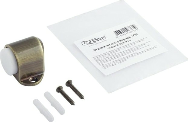 Ограничительный стопор НОРА-М 108 напольный "Старая бронза" [7271]