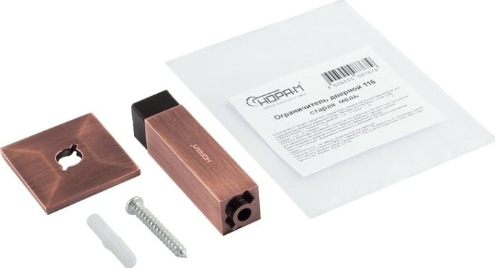 Ограничительный стопор НОРА-М 116 настенный "Старая медь" [16407]