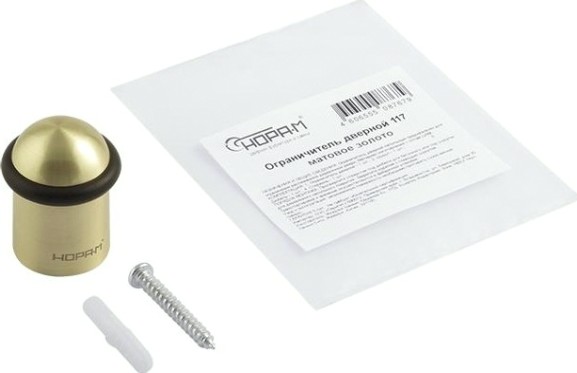 Ограничительный стопор НОРА-М 117 напольный "Матовое золото" [16013]