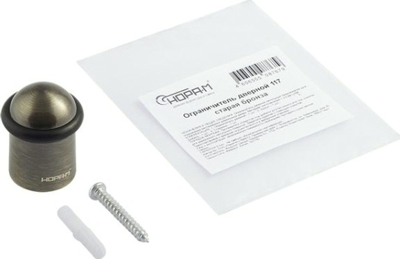 Ограничительный стопор НОРА-М 117 напольный "Старая бронза" [16015]