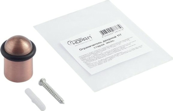 Ограничительный стопор НОРА-М 117 напольный "Старая медь" [16016]