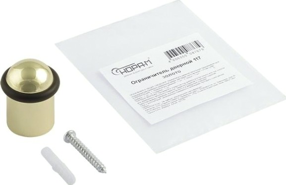 Ограничительный стопор НОРА-М 117 напольный "Золото" [16012]