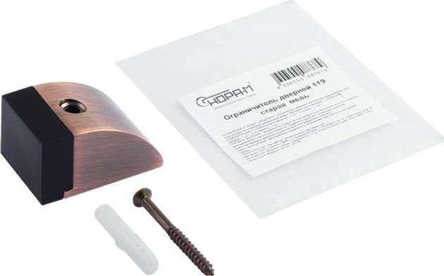 Ограничительный стопор НОРА-М 119 напольный "Старая медь" [16033]