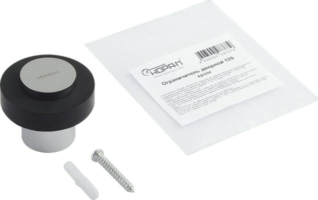 Ограничительный стопор НОРА-М 120 напольный "Хром" [16693]