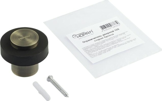 Ограничительный стопор НОРА-М 120 напольный "Старая бронза" [16691]