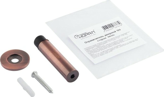 Ограничительный стопор НОРА-М 121 настенный "Старая медь" [16697]