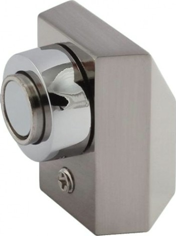 Ограничительный стопор НОРА-М 801 магнитный, напольный "Матовый никель" [8865]