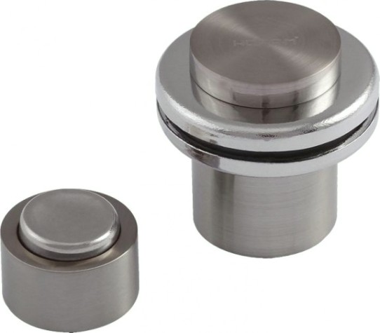 Ограничительный стопор НОРА-М 804 магнитный, напольный "Матовый никель" [16700]