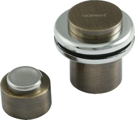 Ограничительный стопор НОРА-М 804 магнитный, напольный "Старая бронза" [16701]