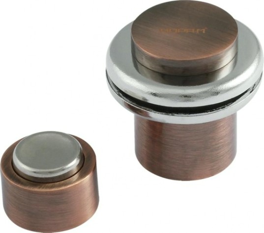 Ограничительный стопор НОРА-М 804 магнитный, напольный "Старая медь" [16702]