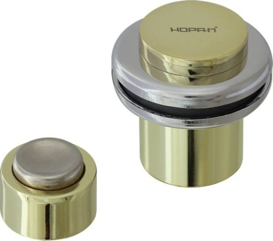 Ограничительный стопор НОРА-М 804 магнитный, напольный "Золото" [16699]