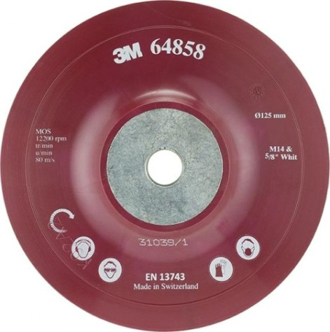 Оправка для фибровых кругов 3M № 64858 125х22 мм, плоская M14 [7000061712]